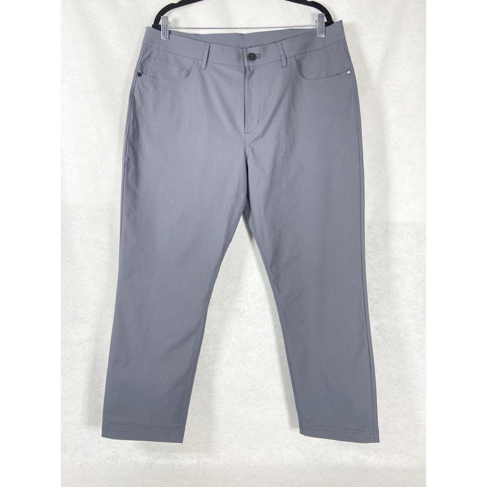 Public Rec Pants Mens 36x28 Gray Chino Slim Workday Stretch Work Travel New